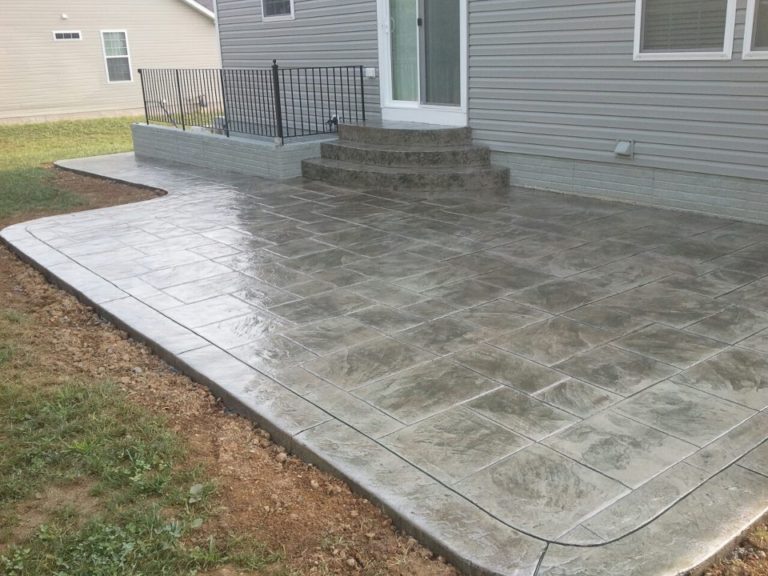 Stamped Concrete Patio and Steps | Lasting Impressions Quality Concrete